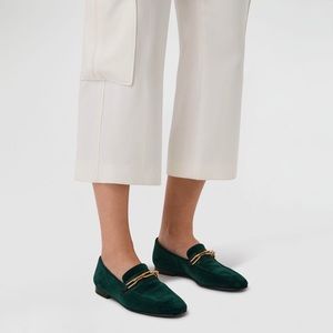 Burberry dark forest velvet loafer ( size w37.5)